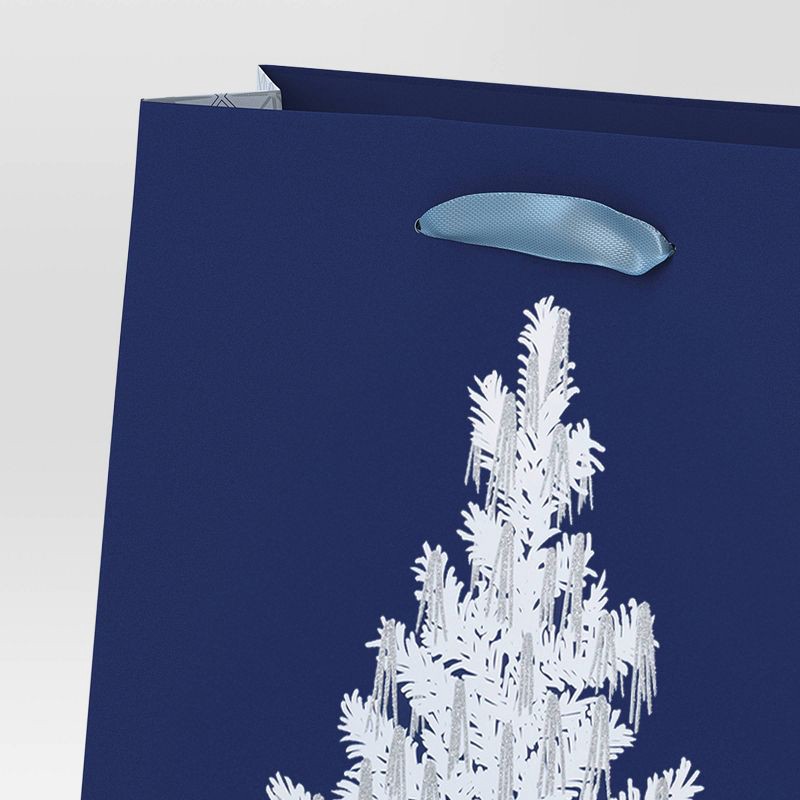 slide 3 of 3, Tinsel Tree on Blue XL Cub Christmas Gift Bag - Wondershop™, 1 ct