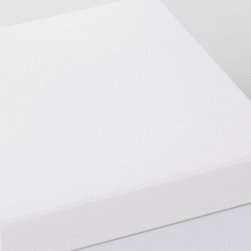 slide 3 of 3, Christmas Wrap Essentials Medium Square Box White Glitter - Wondershop™, 1 ct