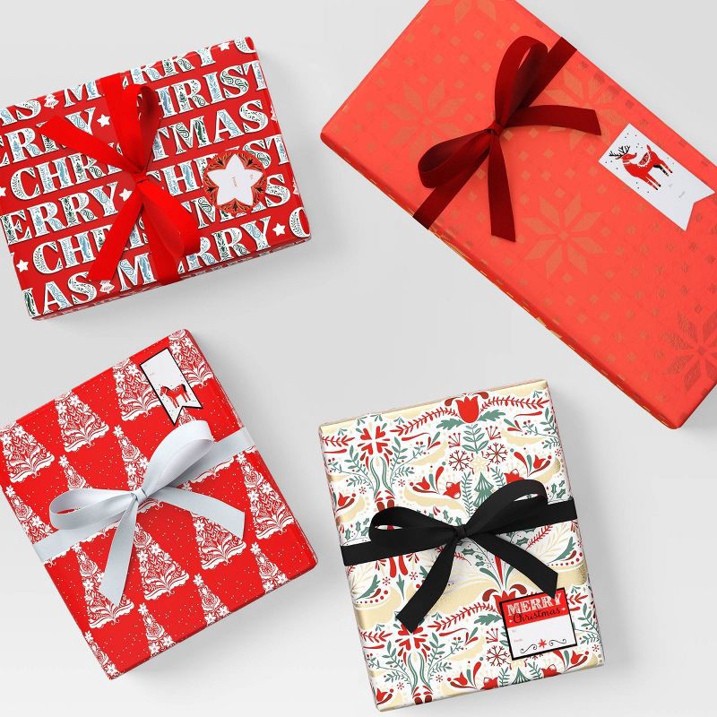 slide 2 of 3, 70ct Cozy Christmas Peal and Stick Gift Tags - Wondershop™, 70 ct