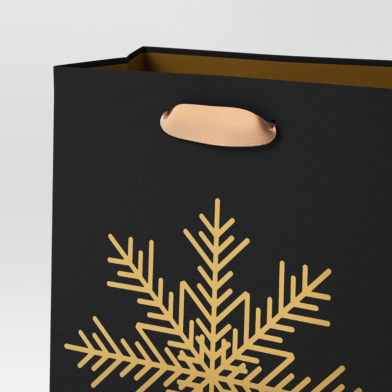 slide 3 of 3, Christmas Modern Warmth Petite Gold Snowflake Black - Wondershop™, 1 ct