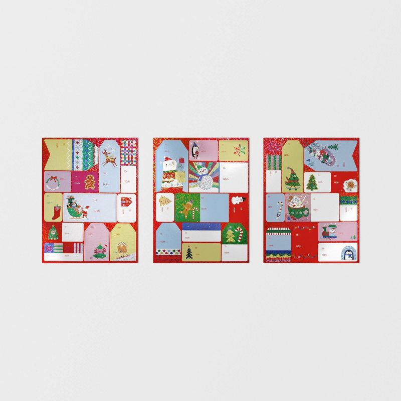 slide 3 of 3, 70ct Christmas Peel and Stick Gift Tags - Wondershop™, 70 ct