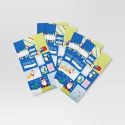 50ct Christmas Peel and Stick Gift Tags Blue/Green/Red - Wondershop™