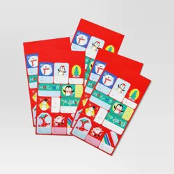 50ct Christmas Gift Tags Peel and Stick Red - Wondershop™
