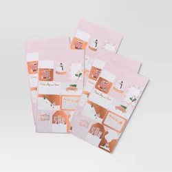 50ct Christmas Peel and Stick Gift Tags Blush/White - Wondershop™