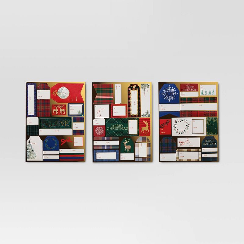 slide 3 of 3, 70ct Christmas Legacy Luxe Peel and Stick Gift Tags - Wondershop™, 70 ct
