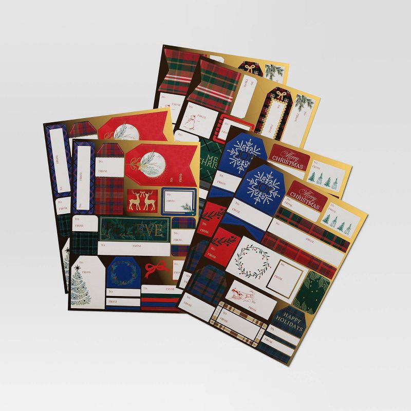 slide 1 of 3, 70ct Christmas Legacy Luxe Peel and Stick Gift Tags - Wondershop™, 70 ct
