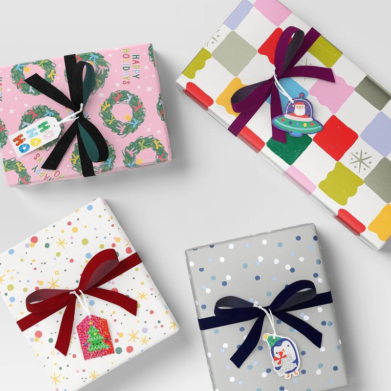slide 2 of 3, 50ct Christmas Tie-On Gift Tags Cheerful Prints - Wondershop™, 50 ct
