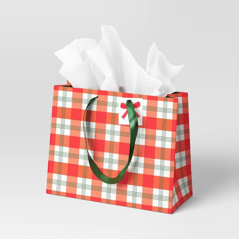 slide 2 of 3, Christmas Modern Heritage Gift Bag Vogue Plaid - Wondershop™, 1 ct