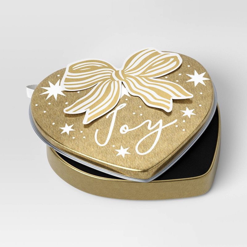 slide 2 of 3, Christmas Gift Card Holder Gold Heart Joy - Wondershop™, 1 ct
