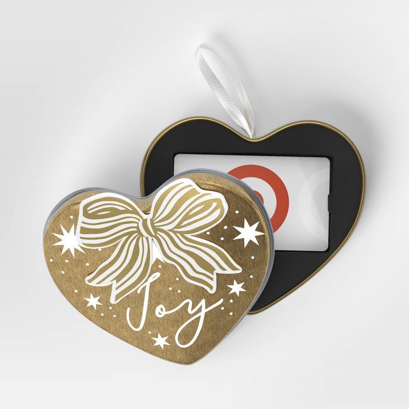 slide 3 of 3, Christmas Gift Card Holder Gold Heart Joy - Wondershop™, 1 ct