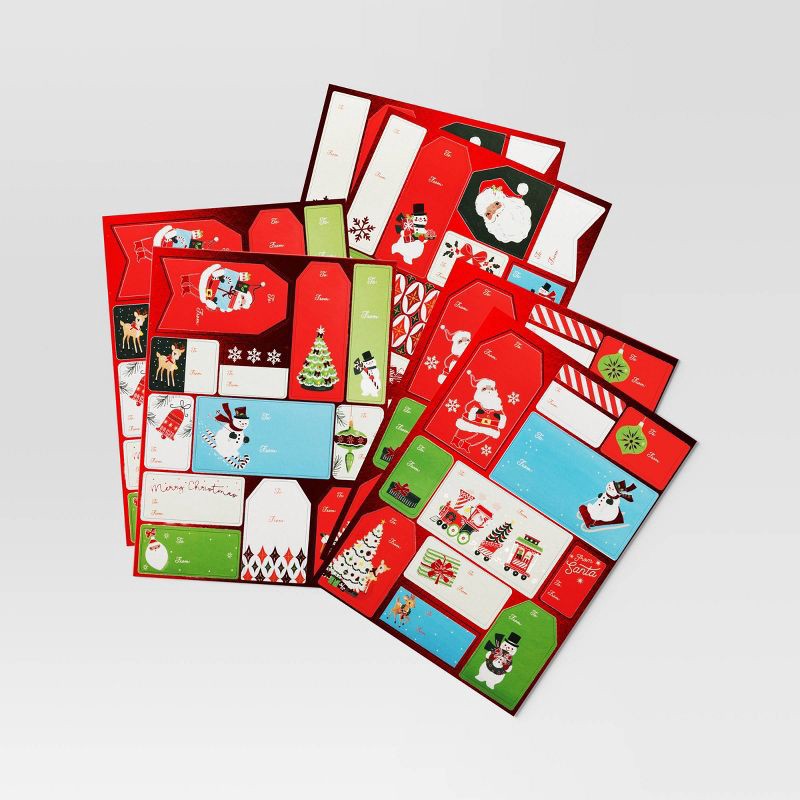 slide 1 of 3, 70ct Christmas Nostalgic Noel Peel and Stick Gift Tags - Wondershop™, 70 ct