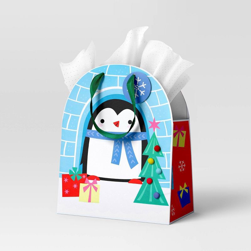 slide 2 of 3, Penguin Cub Christmas Gift Bag - Wondershop™, 1 ct