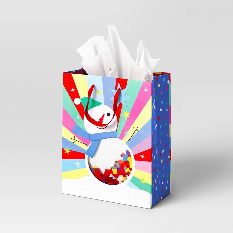 slide 2 of 3, Christmas Gift Bag Cub Shaker Snowman - Wondershop™, 1 ct