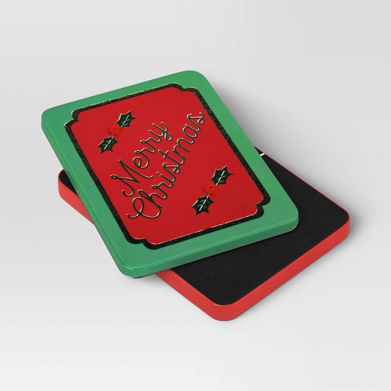 slide 2 of 3, Merry Christmas Gift Card Holder Tin - Wondershop™, 1 ct