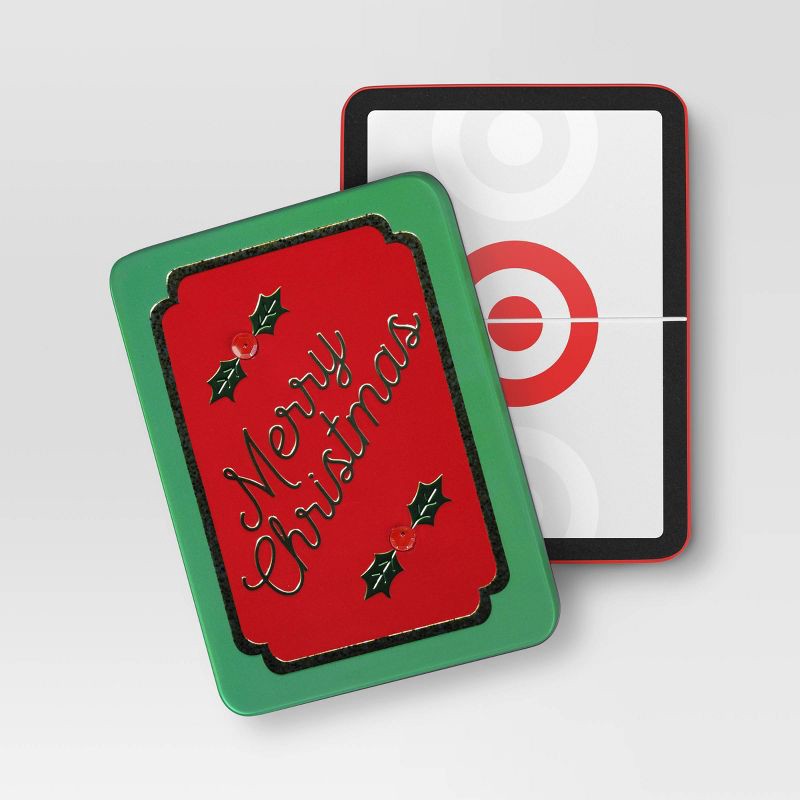 slide 3 of 3, Merry Christmas Gift Card Holder Tin - Wondershop™, 1 ct