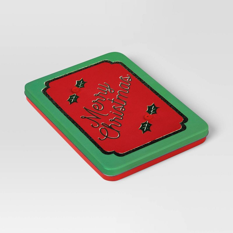 slide 1 of 3, Merry Christmas Gift Card Holder Tin - Wondershop™, 1 ct