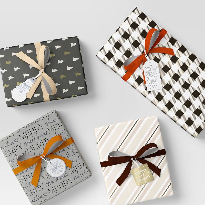 slide 2 of 3, 50ct Christmas Tie-On Gift Tags Gold/White/Silver - Wondershop™, 50 ct