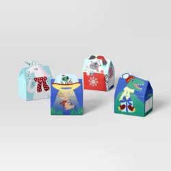 4ct Christmas Gift Boxes Festive Characters - Wondershop™