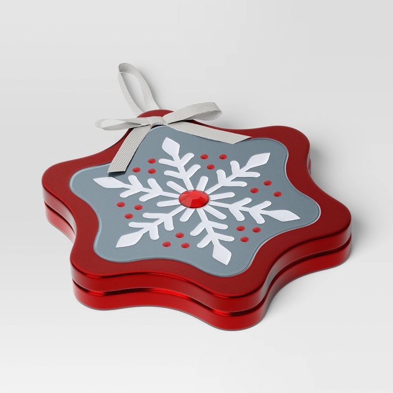 slide 1 of 3, Christmas Gift Card Holder Snowflake Tin - Wondershop™, 1 ct