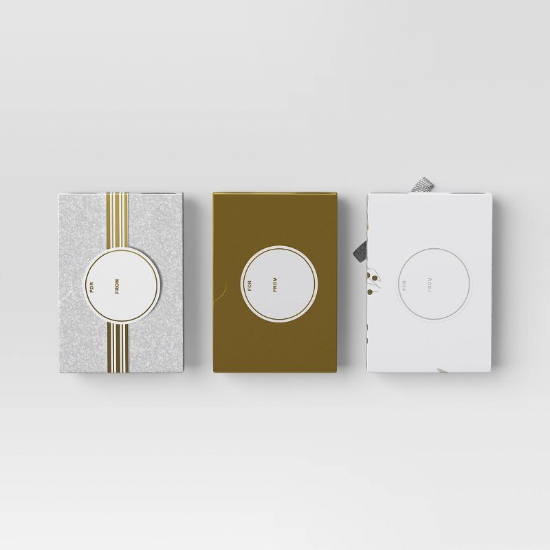 slide 3 of 3, 3pk Christmas Gift Card Holders Silver/White/Gold - Wondershop™, 3 ct