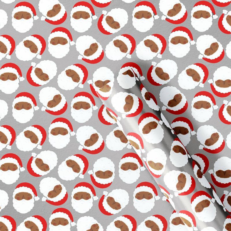 slide 1 of 3, 30" 25 sq ft Christmas Roll Wrap Santa - Wondershop™, 25 sq ft