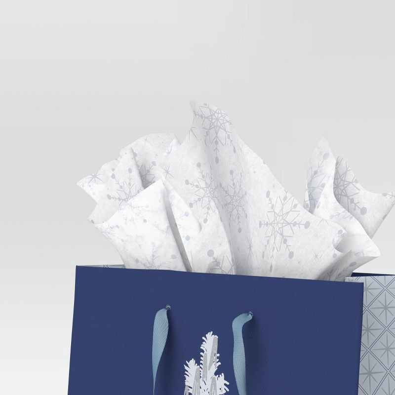 slide 2 of 3, 30ct Christmas Tissue Paper Gray/White - Wondershop™, 30 ct
