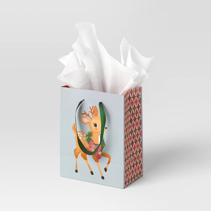 slide 2 of 3, Reindeer Petite Christmas Gift Bag - Wondershop™, 1 ct