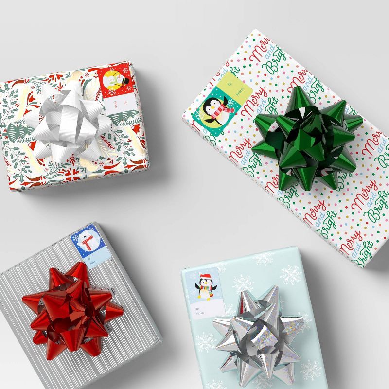 slide 2 of 3, 100ct Christmas Bow Bag Traditional Colors - Wondershop™, 100 ct