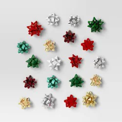 100ct Christmas Bow Bag Traditional Colors - Wondershop™