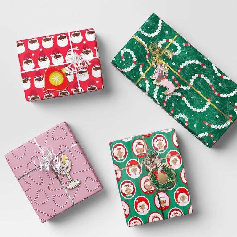 slide 2 of 3, 70' Christmas Curling Ribbon Gold/White/Silver - Wondershop™, 1 ct