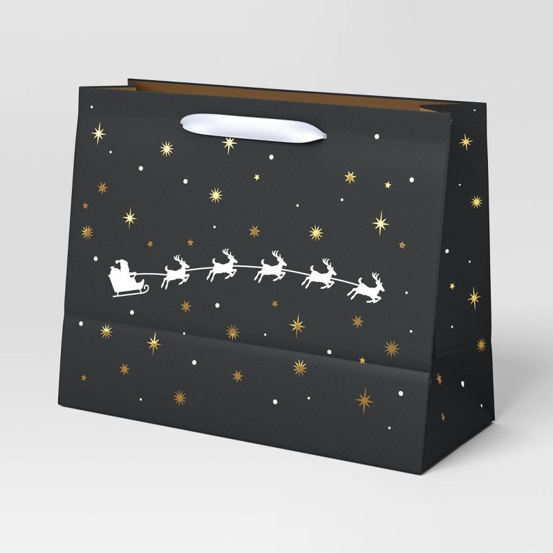 slide 1 of 3, Christmas Modern Warmth Large Santa Sleigh - Wondershop™, 1 ct