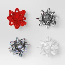 20ct Christmas Mini Bows Red/White/Silver - Wondershop™