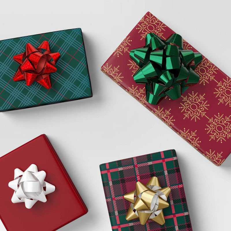 slide 2 of 3, 40ct Christmas Bow Bag Traditional - Wondershop™, 40 ct