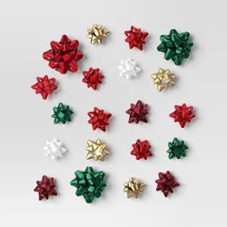 40ct Christmas Bow Bag Traditional - Wondershop™