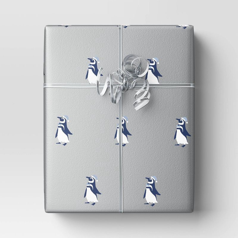 slide 2 of 3, 110' Christmas Curling Ribbon Silver/Black - Wondershop™, 1 ct