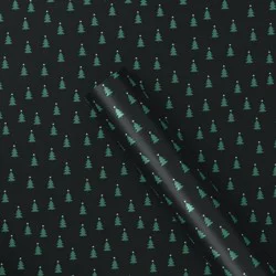 40" 125 sq ft Christmas Roll Wrap Trees on Black - Wondershop™