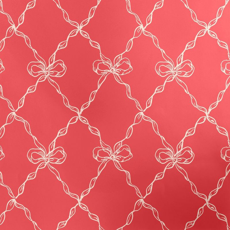slide 3 of 3, Minted 5"x5" Ribbon Lattice Small Gift Box Red/Ivory, 1 ct