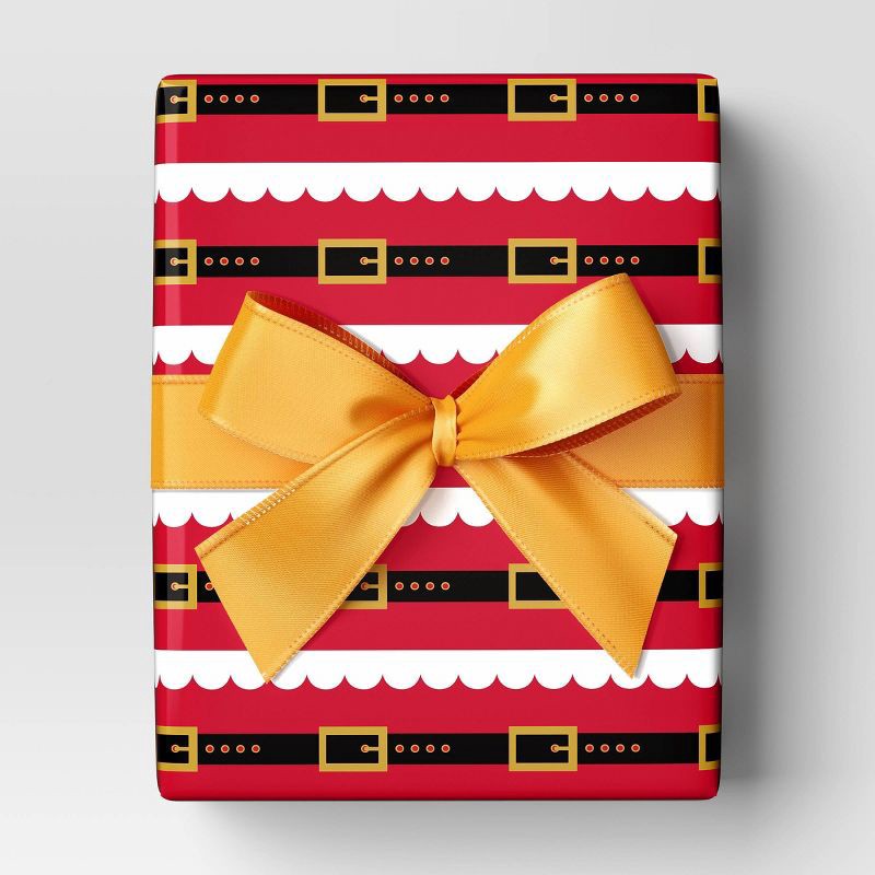slide 2 of 3, 40" 125 sq ft Christmas Roll Wrap Santa Belt - Wondershop™, 125 sq ft