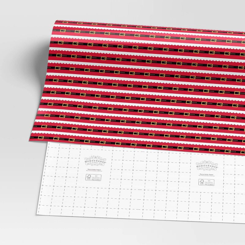 slide 3 of 3, 40" 125 sq ft Christmas Roll Wrap Santa Belt - Wondershop™, 125 sq ft