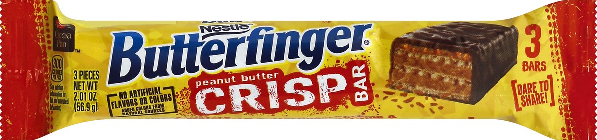 slide 3 of 6, Butterfinger Crisp Candy Bars, 3 ct; 2.01 oz