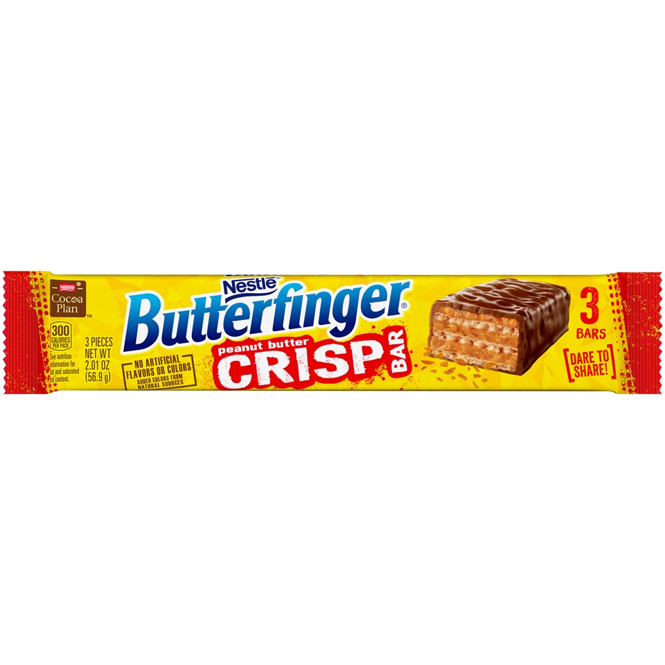 slide 1 of 6, Butterfinger Crisp Candy Bars, 3 ct; 2.01 oz