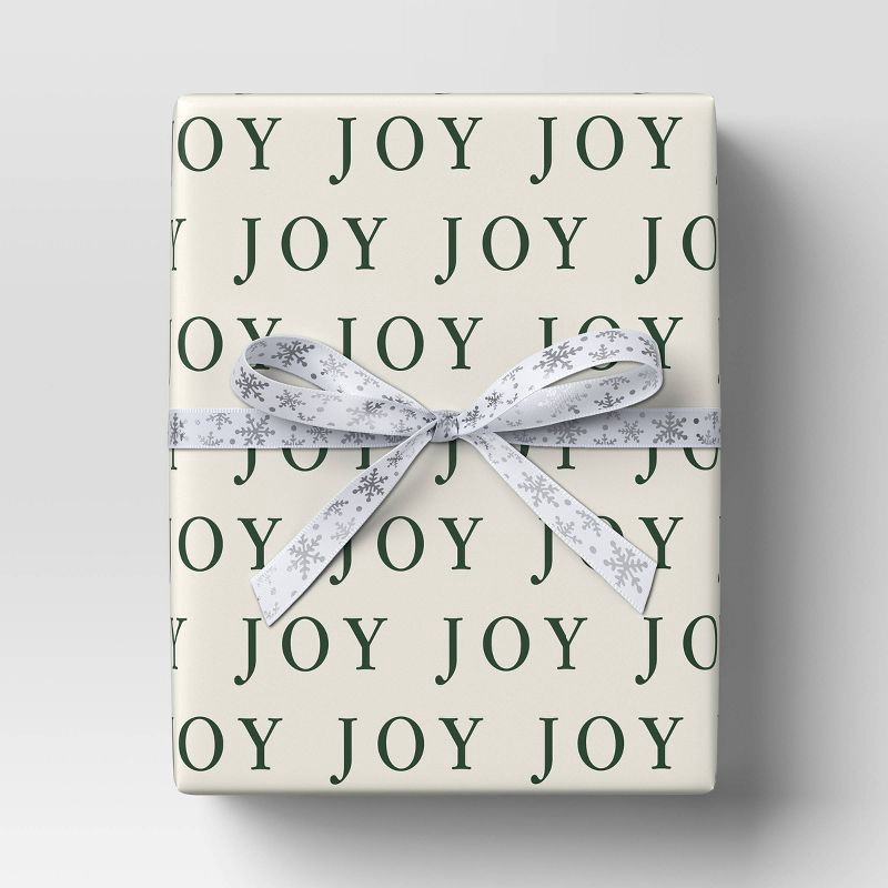 slide 2 of 3, 18' Christmas Fabric Ribbon White/Satin/Silver Snowflakes - Wondershop™, 1 ct