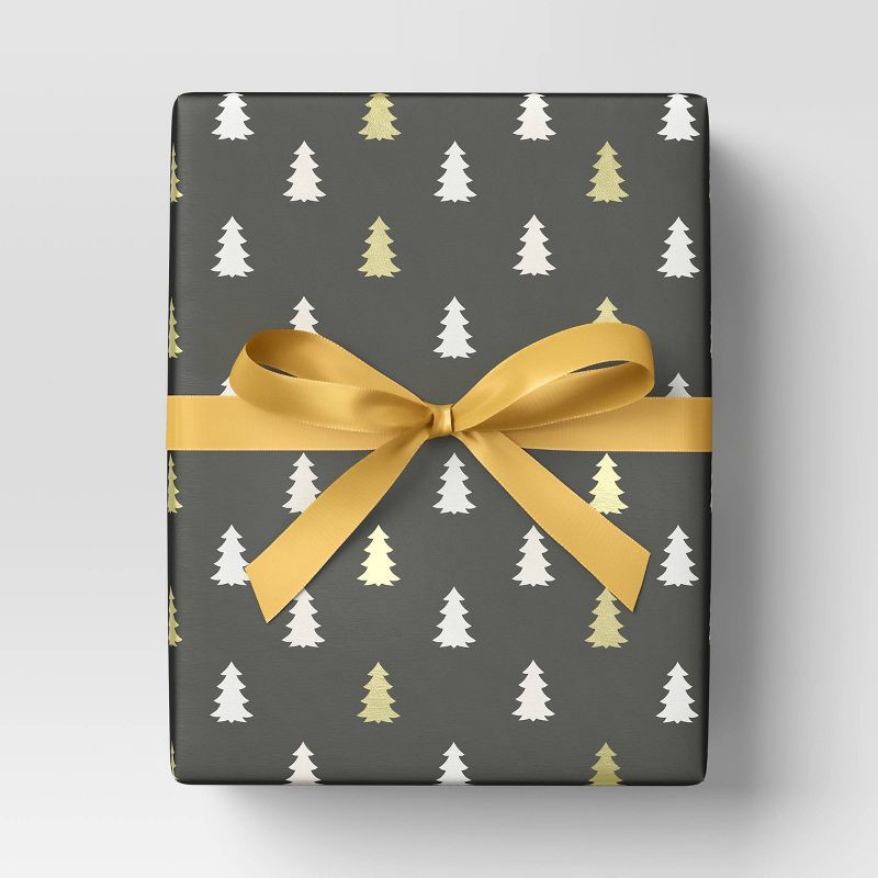 slide 2 of 3, 18' Christmas Fabric Ribbon Gold Satin - Wondershop™, 1 ct