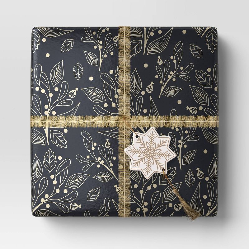 slide 2 of 3, 18' Christmas Fabric Ribbon Gold Tinsel - Wondershop™, 1 ct