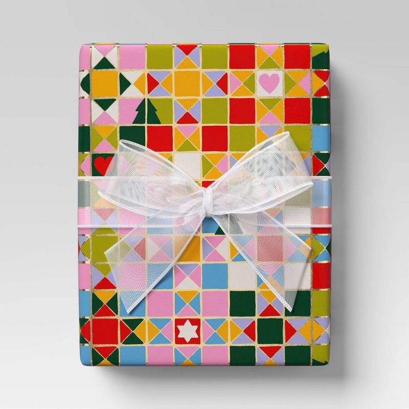 slide 2 of 3, 45' Christmas Fabric Ribbon White Sheer - Wondershop™, 1 ct