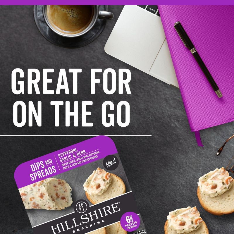 slide 5 of 9, Hillshire Farm Hillshire Snacking Dips and Spreads Pepperoni, Garlic & Herb - 2.25oz, 2.25 oz