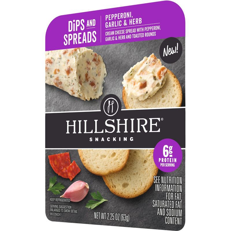 slide 8 of 9, Hillshire Farm Hillshire Snacking Dips and Spreads Pepperoni, Garlic & Herb - 2.25oz, 2.25 oz