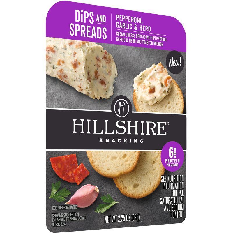 slide 9 of 9, Hillshire Farm Hillshire Snacking Dips and Spreads Pepperoni, Garlic & Herb - 2.25oz, 2.25 oz