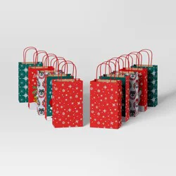 10ct Tinsel Tidings Junior Christmas Gift Bags - Wondershop™