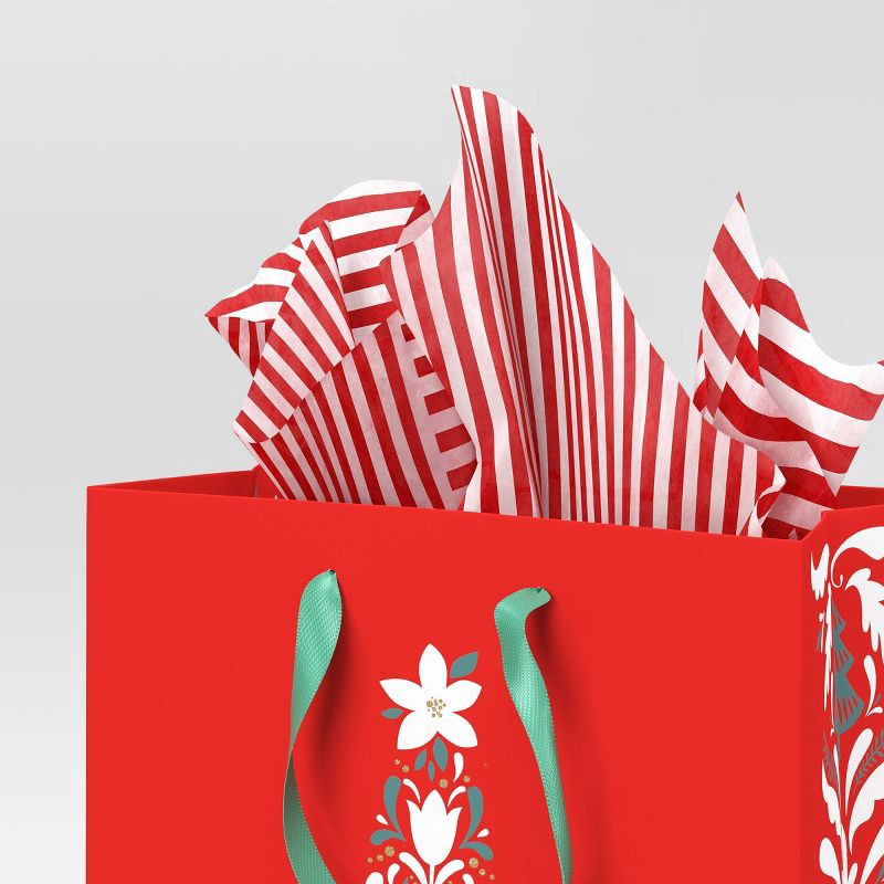 slide 2 of 3, 30ct Christmas Tissue Paper Red/White - Wondershop™, 30 ct